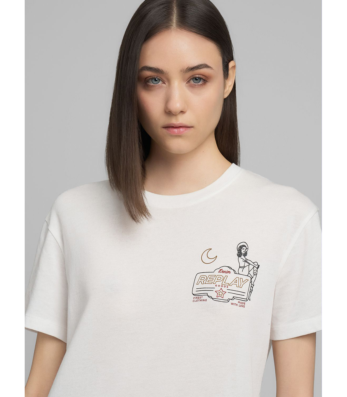 グラフィックプリントクルーネックTシャツ 詳細画像 オフホワイト 5